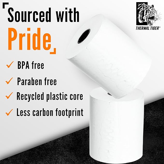 2 1/4 X 200 Thermal Paper Rolls (50 Rolls/Box) – BPA-Free Rolls for POS Systems, Cash Registers & Credit Card Machines