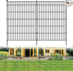 10 Panels No Dig Garden Fence Animal Barrier, 44in(H) × 23.6ft(L) Decorative Metal Outdoor Dog Fence, Rustproof Pet Fencing for Yard, Patio, Flower Bed -Temporary Fencing| Easy to Install