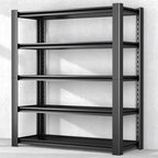5-Tier Garage Shelving Heavy Duty, 3000 LBS Capacity Metal Storage Rack 24" D x 60" W x 76" H, Adjustable Steel Shelves Unit for Garage, Warehouse, Basement, Pantry, Workshop.1 Pack
