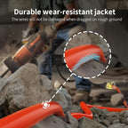 HUANCHAIN 12/3 Gauge Heavy Duty Outdoor Extension Cord 10 ft Waterproof with Lighted end, Flexible Cold-Resistant 3 Prong Electric Cord Outside, 15Amp 1875W 12AWG SJTW, Orange, ETL