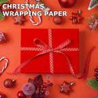 Vanhench Red Wrapping Paper Roll 17.5" x 760" (63') for Women Men Kids Girls, Solid Color Art Kraft Craft for Christmas, Wedding, Birthday, Mothers Day Gifts, Bouquet Flower Poster Bulletin Board