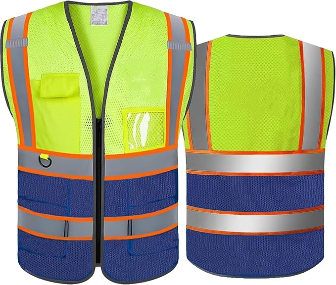 Personalized High Visibility Reflective Safety Vest Custom Your Text Protective Workwear Outdoor Work Vest