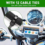 16FT Split Cable Management Sleeve Wire Loom Tubing Cord Protector for High-Temperature Automotive Harness Wires and Home Cable Management,Self-Wrapping Braided Cord Covers (3/4 Inch)