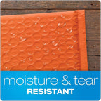 Quality Park Bubble Mailers, 8.5 x 11 Inch, Orange Poly Mailers, Padded Envelopes, Shipping Envelopes, Water Resistant, Self Seal, 25 per box (QUA85868), Letter