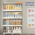 200GAL Extra Large Storage Bins with Lid, 800QT Collapsible Organizer with Wheels, Stackable Closet Cabinet with Doors, Folding Storage Containers for Home, Office, Kitchen, 4Pack White