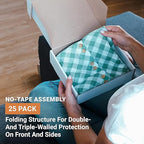 Box USA 7" Deluxe Shipping Boxes, 7 1/2"L x 7"W x 6 1/2"H, 25-Pack - White Box Mailers for Packaging, Storage, Gifts or Bulk Business Orders