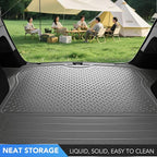 PIC AUTO Heavy Duty Rubber Trunk Cargo Liner Floor Mats, Trimmable to Fit for Car, SUV, Van, and Trucks – All-Weather Protection, Anti-Slip Backing, Easy to Clean, Durable and Long-Lasting (Gray)