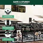 FXW Rollick Unleashed Dog Playpen for Indoor, Yard, RV Camping, 24 inch 48 Panels for Small and Puppy Dogs, Black│Patented