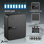 AdirOffice Steel Combination Lock Keys Cabinet Security Storage Box Organizer Holder Locked Key Box Wall Mount 30 Slots