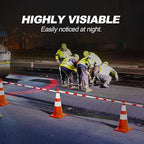 RoadHero 40 Pack 4 FT to 6.9 FT Retractable Cone Bar, Expandable Traffic Cone Bars for Parking Lots, Extendable Barricade for Road Construction, White and Red, Cone Not Included