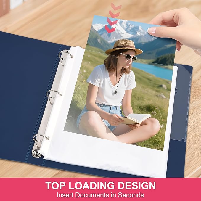 200-Pack Heavy Duty 8.5"x11" Sheet Protectors - Top-Loading Acid-Free & Waterproof for Photos, Certificates, School, Office, Legal Documents, Medical Records, Teachers, Artists (200)