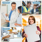 Henoyso Metal Storage Clipboard Bulk Heavy Duty Aluminum Clip Board for Teacher Contractor Medical Construction Office School Classroom, 12.6x9.2x1 Inch, Fit Letter Size 8.5x11 Inch Paper(8 Pcs)