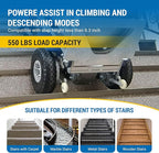 550LBS Electric Stair Climbing Hand Truck Dolly with Auto-Edge Brakes and Ground Support Device (ZW7250GC Bundle)