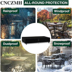 Heavy Duty Patio Furniture Covers Waterproof, 600D Outdoor Furniture Cover Waterproof for Sectional Sofa Couch, Outdoor Dining Table and Chair Set Covers 138''L x 86''W x 28''H, Black