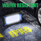 WARSUN 2PC LED Work Light Rechargeable, Magnetic COB Portable Worklights, 40w 1500 Lumens,Metal Hanging Hook 3 Lighting Modes, Job Site Lighting for Car Repairing,Camping,Hunting, Blue
