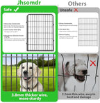 Decorative Garden Fence with Gate, 40 in(H) x 86 ft(L) Rustproof Metal Fence Panels No Dig Fence with Full Panel Gate, Dog Fence Outdoor for Yard, Animal Barrier Garden Fencing for Yard