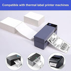 RyhamPaper 4" x 6" Fanfold Direct Thermal Labels - White Shipping Mailing Postage Labels, Perforated, Permanent Adhesive(20 Stacks - 20000 Labels)