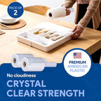 International Plastics Co. 2 Pack of 5" Plastic Stretch Film Wrap with Handles 1000 feet Each 500% Stretch Ability