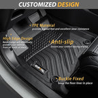 AIPOIL® Floor Mats & Cargo Liner Set for 2023-2024 2025 Mitsubishi Outlander PHEV (Not for Sport Models) 丨TPE All Weather Protection Anti-Slip Automotive Floor Liners丨Full Set Accessories, Black.