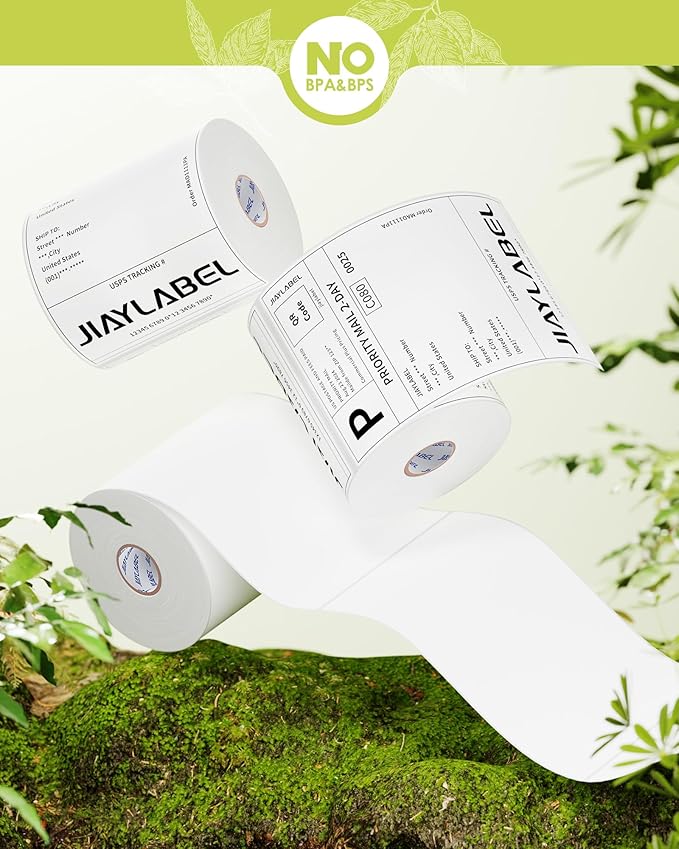 4x6 Thermal Mailing Labels for Direct Thermal Label Printer Shipping Sticker Paper for Address Postage, 250 Labels/Roll, 4 Rolls, Total 1000PCS