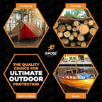 Multipurpose Protective Cover Brown Poly Tarp 10' x 10' - Bulk Half Pallet (420 Pack) Durable, Water Resistant, Weather Resistant - 5 Mil Thick Polyethylene - by Xpose Safety