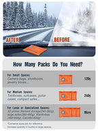 120 Gram (6 Pack) Color-Indicating Desiccant Packs for Storage, Rechargeable Silica Gel Packets, Moisture Absorbers for Storage Bins, 3D Filaments, Cars, Safe, Electronics, Toolboxes