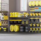 65" W Garage Shelving Heavy Duty, 6 Tier Garage Shelves, Adjustable Storage Shelving Unit, Commercial Metal Shelf for Warehouse, Pantry, School, Shop, 4 Pack