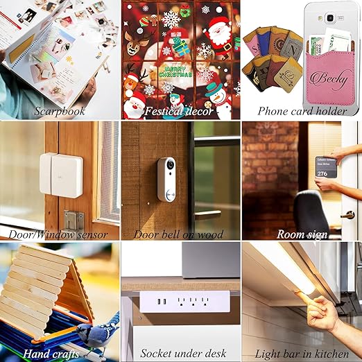 Thin Double Sided Tape Heavy Duty, Clear Adhesive Tape,Removable,Heat Resistant,Waterproof,Sticky Mounting Tape,Strong Two Sided Tape for Scarpbook,Wall,LED Strips,Poster,Craft,1 inch *36FT