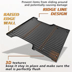 TripleAliners Truck Bed Mat Compatible with 2022 2023 2024 2025 2026 Toyota Tundra Accessories CrewMax 5.5FT Vehicle Perfectly Flush All Weather Protection TPE Heavy Duty Pickup Car Bed Cargo Mat