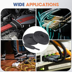 2:1 Heat shrinkable Braided Sleeving Fabric Wire Loom High Temp Heat Shrink Wiring Harness Abrasion Protector Cable Sleeve (1"-48ft)