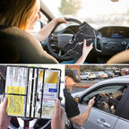 2Pack Leather Car Registration and Insurance Card Holder, Car Document Holder for Cards License with Magnetic Shut (Marble Black)