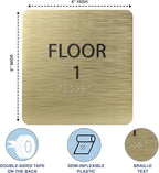 Forest ADA Floor 1 Sign with Braille – Made from Durable Acrylic and Ready to Mount
