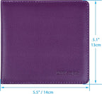 Wisdompro Small Car Registration and Insurance Documents Holder - Premium PU Leather Vehicle Glove Box Paperwork Wallet Case Organizer for ID, Driver's License, Key Contact Information Cards
