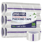 Clear Packing Tape - 36 Heavy-Duty Wrapping Tape - 55-Yard Length, 1980 Total Yards 1.88-Inch Wide Strong Adhesive Rolls for Moving Boxes, Office Packaging, Storage Organization & Warehouse Shipping