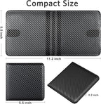 CoBak Car Registration and Insurance Holder - Small and Lightweight Vehicle Glove Box Car Organizer, Auto Truck Comparment Accessories Case for Essential Document, Driver Licens (Carbon Fiber Black)