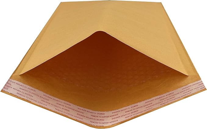Amazon Basics Kraft Bubble Self-Seal Mailer, 10.5" x 16" (Internal Size 10.25" x 15"), 25-Pack, Brown