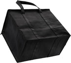 NZ home Insulated Cooler Bag and Food Warmer (XL Plus, 2 Pack) for Delivery & Grocery Shopping with Zippered Top, Black