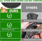10FT Split Cable Management Sleeve Wire Loom Tubing Cord Protector for High-Temperature Automotive Harness Wires and Home Cable Management,Self-Wrapping Braided Cord Covers (3/4 Inch)
