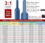 Chanzon 3:1 Ratio 1-1/2" (39mm) Heat Shrink Tubing - Marine Grade Waterproof Adhesive Lined - 4Ft Roll (1.22M Total Length) Blue Polyolefin Sleeving Wrap Shrinking 3 to 1 Ratio 1pcs
