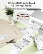 4x6 Thermal Mailing Labels for Direct Thermal Label Printer Shipping Sticker Paper for Address Postage Big Packing 250 Labels/Roll, 20 Rolls, Total 5000PCS