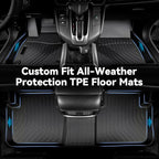 Hutisya-Floor Mats & Cargo Liner Set Fit for Nissan Sentra 2014-2019 All Weather Protection Anti-Slip & Durable TPE Full Set Liners Automotive Accessories-Black