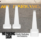 BESEA 3 Pack 28" Bright White Traffic Safety Cones with Weighted Base, High-Visibility Parking Cones for Driveways, Business Parking Lots, Garages, Indoor/Outdoor Use