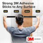 Super Sticky Magnetic Tape (10 feet x 1 inch) - Stong Magnet Strip with Adhesive Backing for DIY & Crafts - Easy to Cut and Mount on Fridges, Whiteboards & More