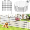 Metal Garden Fence 32 inch H x 28 inch W (10 Panels, Total Length 23 ft) No Need Dig Outdoor Rustproof Animal Barrier Fencing Border Fence for Dog, Patio,Yard, Landscape, Flower Bed