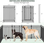 Dog Fence for Yard Outdoor Indoor Dog Playpen 40" Height 8 Panels Metal Dog Pen Puppy Playpen Portable Dog Kennel Crate for RV Camping(Black-Silver)