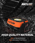 Work Light, Magnetic Rechargeable Light with 4 Modes & 150°Rotatable, 1200LM Waterproof Portable Light with 360° Rotating for Emergency Car Repair, Grill, Outdoor Work (1 PK Upgrade)