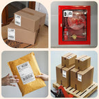 L LIKED 8000 Thermal Shipping Labels 4”x 6”in Fanfold, Permanent Adhesive, Perforated Line Labels Compatible with Direct Thermal Printings (2 Stacks, 4000 Labels/Stack)