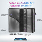 Car Registration and Insurance Holder,Leather Insurance License and Registration Card Holder for Car Glove Box, Auto Truck Document Holder Organizer for Men Women-Blue Butterflies in Night Sky