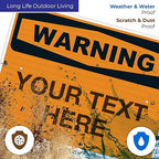 Custom Warning Sign, OSHA Sign, 18x24 Inches, 3M EGP Reflective .080 Aluminum, Fade Resistant, Indoor/Outdoor Use, Made in USA