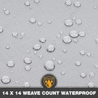 Tarp 10x12 Feet 14 Mil Heavy Duty Waterproof Tarp, Large Multipurpose Cover with Brass Grommets and Reinforced Edges, UV Resistant Thick Poly Tarps for Outdoor Camping Tent Pool Car